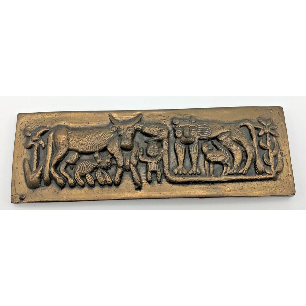 Wild Goose Studio Bronze Resin Plaque A Little Child Isaiah 11:6 Bible Ireland